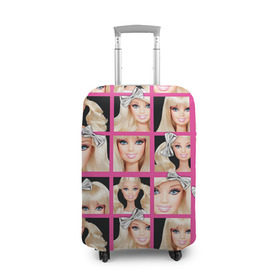 Чехол для чемодана 3D с принтом Barbie в Петрозаводске, 86% полиэфир, 14% спандекс | двустороннее нанесение принта, прорези для ручек и колес | barbie | барби | кукла