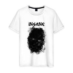 Мужская футболка хлопок с принтом Insane в Петрозаводске, 100% хлопок | прямой крой, круглый вырез горловины, длина до линии бедер, слегка спущенное плечо. | 