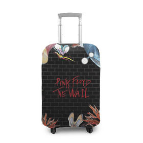 Чехол для чемодана 3D с принтом Pink Floyd в Петрозаводске, 86% полиэфир, 14% спандекс | двустороннее нанесение принта, прорези для ручек и колес | pink floyd | rock | wall | рок