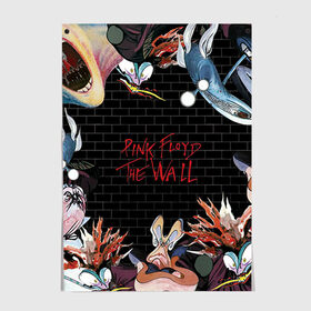 Постер с принтом Pink Floyd в Петрозаводске, 100% бумага
 | бумага, плотность 150 мг. Матовая, но за счет высокого коэффициента гладкости имеет небольшой блеск и дает на свету блики, но в отличии от глянцевой бумаги не покрыта лаком | Тематика изображения на принте: pink floyd | rock | wall | рок