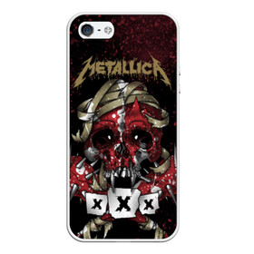 Чехол для iPhone 5/5S матовый с принтом Metallica в Петрозаводске, Силикон | Область печати: задняя сторона чехла, без боковых панелей | metallica | металл | рок