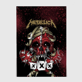 Постер с принтом Metallica в Петрозаводске, 100% бумага
 | бумага, плотность 150 мг. Матовая, но за счет высокого коэффициента гладкости имеет небольшой блеск и дает на свету блики, но в отличии от глянцевой бумаги не покрыта лаком | metallica | металл | рок