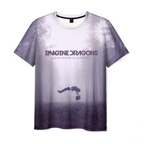 Мужская футболка 3D с принтом Imagine Dragons в Петрозаводске, 100% полиэфир | прямой крой, круглый вырез горловины, длина до линии бедер | imagine dragons