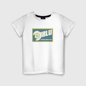 Детская футболка хлопок с принтом BLU в Петрозаводске, 100% хлопок | круглый вырез горловины, полуприлегающий силуэт, длина до линии бедер | team fortress 2 | пиромант | скаут | тим фортресс | шпион