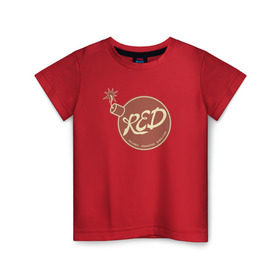Детская футболка хлопок с принтом RED в Петрозаводске, 100% хлопок | круглый вырез горловины, полуприлегающий силуэт, длина до линии бедер | team fortress 2 | пиромант | скаут | тим фортресс | шпион