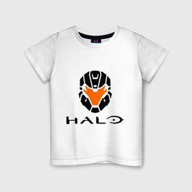 Детская футболка хлопок с принтом Halo в Петрозаводске, 100% хлопок | круглый вырез горловины, полуприлегающий силуэт, длина до линии бедер | anniversary | game | halo | игры | хейло