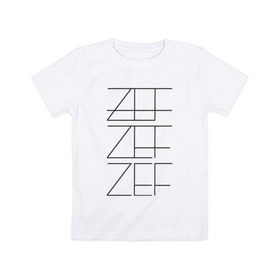Детская футболка хлопок с принтом ZEF в Петрозаводске, 100% хлопок | круглый вырез горловины, полуприлегающий силуэт, длина до линии бедер | die antwoord