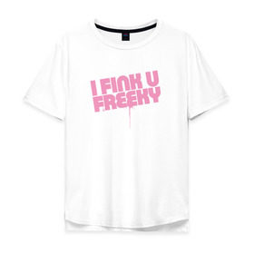 Мужская футболка хлопок Oversize с принтом Freeky в Петрозаводске, 100% хлопок | свободный крой, круглый ворот, “спинка” длиннее передней части | 