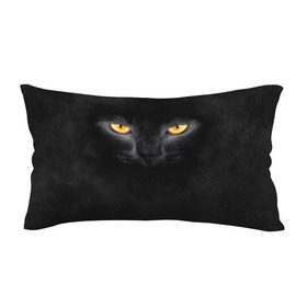 Подушка 3D антистресс с принтом Черная кошка в Петрозаводске, наволочка — 100% полиэстер, наполнитель — вспененный полистирол | состоит из подушки и наволочки на молнии | глаза | киса | кот | котик | кошка | черная кошка