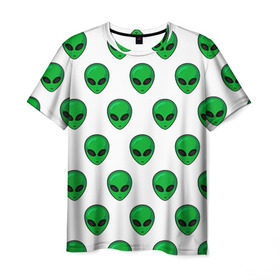 Мужская футболка 3D с принтом Пришелец в Петрозаводске, 100% полиэфир | прямой крой, круглый вырез горловины, длина до линии бедер | инопланетянин | пришелец
