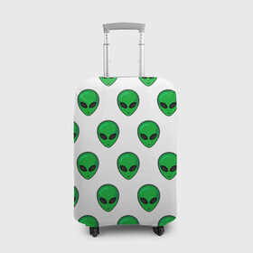 Чехол для чемодана 3D с принтом Пришелец в Петрозаводске, 86% полиэфир, 14% спандекс | двустороннее нанесение принта, прорези для ручек и колес | инопланетянин | пришелец