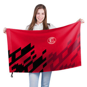 Флаг 3D с принтом Севилья в Петрозаводске, 100% полиэстер | плотность ткани — 95 г/м2, размер — 67 х 109 см. Принт наносится с одной стороны | sevilla | севилья | спорт | фк | футбол