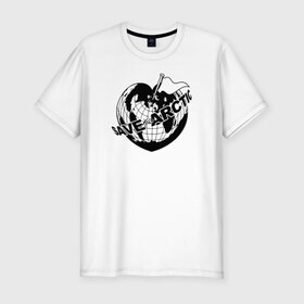 Мужская футболка премиум с принтом Save the arctic в Петрозаводске, 92% хлопок, 8% лайкра | приталенный силуэт, круглый вырез ворота, длина до линии бедра, короткий рукав | arctic | save | арктика