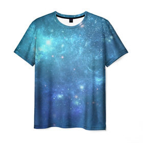 Мужская футболка 3D с принтом Космос в Петрозаводске, 100% полиэфир | прямой крой, круглый вырез горловины, длина до линии бедер | астрономия | космос