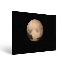 Холст прямоугольный с принтом Плутон в Петрозаводске, 100% ПВХ |  | космос | планета | плутон