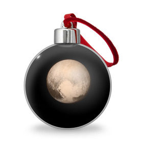 Ёлочный шар с принтом Плутон в Петрозаводске, Пластик | Диаметр: 77 мм | Тематика изображения на принте: космос | планета | плутон