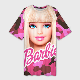 Платье-футболка 3D с принтом Барби в Петрозаводске,  |  | Тематика изображения на принте: swag | барки | девушкам | камуфляж | свэг