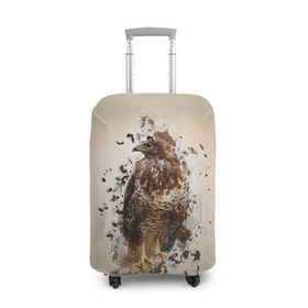 Чехол для чемодана 3D с принтом Птица в Петрозаводске, 86% полиэфир, 14% спандекс | двустороннее нанесение принта, прорези для ручек и колес | myparrots | орел | перья | птицы | сокол | хищная