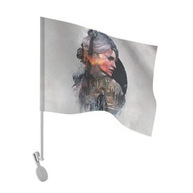 Флаг для автомобиля с принтом Девушки Ведьмака в Петрозаводске, 100% полиэстер | Размер: 30*21 см | ведьмак