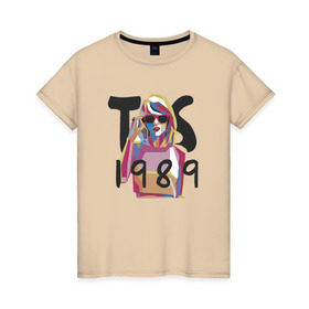 Женская футболка хлопок с принтом Taylor Swift в Петрозаводске, 100% хлопок | прямой крой, круглый вырез горловины, длина до линии бедер, слегка спущенное плечо | тейлор элисон свифт