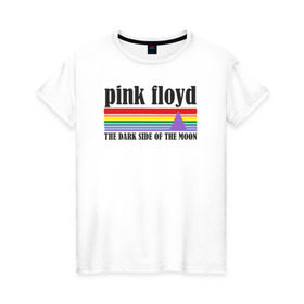 Женская футболка хлопок с принтом pink floyd в Петрозаводске, 100% хлопок | прямой крой, круглый вырез горловины, длина до линии бедер, слегка спущенное плечо | pink floyd
