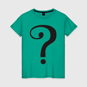 Женская футболка хлопок с принтом Classic TV Riddler в Петрозаводске, 100% хлопок | прямой крой, круглый вырез горловины, длина до линии бедер, слегка спущенное плечо | dc | riddler | загадочник | супергерой