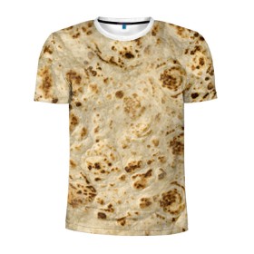 Мужская футболка 3D спортивная с принтом Лаваш в Петрозаводске, 100% полиэстер с улучшенными характеристиками | приталенный силуэт, круглая горловина, широкие плечи, сужается к линии бедра | еда | лаваш | прикол | прикольные | хлеб