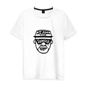 Мужская футболка хлопок с принтом I am the Danger (heisenberg) в Петрозаводске, 100% хлопок | прямой крой, круглый вырез горловины, длина до линии бедер, слегка спущенное плечо. | хайзенберг