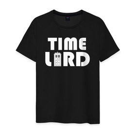 Мужская футболка хлопок с принтом Doctor Who Time Lord TARDIS в Петрозаводске, 100% хлопок | прямой крой, круглый вырез горловины, длина до линии бедер, слегка спущенное плечо. | doctor who time lord tardis тардис доктор кто