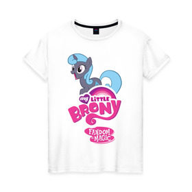Женская футболка хлопок с принтом Arch Linux pony в Петрозаводске, 100% хлопок | прямой крой, круглый вырез горловины, длина до линии бедер, слегка спущенное плечо | arch linux | linux | mlp | pony