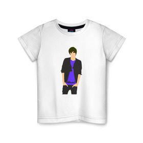 Детская футболка хлопок с принтом Никита Киоссе (Mband) в Петрозаводске, 100% хлопок | круглый вырез горловины, полуприлегающий силуэт, длина до линии бедер | Тематика изображения на принте: mband | группа | она вернется
