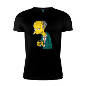 Мужская футболка премиум с принтом Mr Burns get money в Петрозаводске, 92% хлопок, 8% лайкра | приталенный силуэт, круглый вырез ворота, длина до линии бедра, короткий рукав | Тематика изображения на принте: get | i | money | simpsons