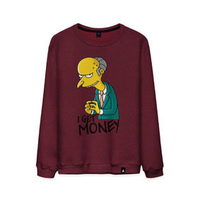 Мужской свитшот хлопок с принтом Mr Burns get money в Петрозаводске, 100% хлопок |  | Тематика изображения на принте: get | i | money | simpsons