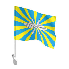 Флаг для автомобиля с принтом Флаг ВВС в Петрозаводске, 100% полиэстер | Размер: 30*21 см | авиатор | авиация | герб | летчику