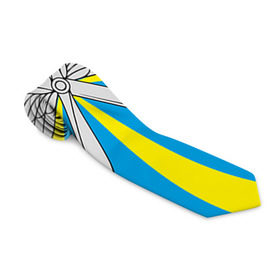 Галстук 3D с принтом Флаг ВВС в Петрозаводске, 100% полиэстер | Длина 148 см; Плотность 150-180 г/м2 | авиатор | авиация | герб | летчику