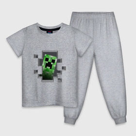 Детская пижама хлопок с принтом Creeper в Петрозаводске, 100% хлопок |  брюки и футболка прямого кроя, без карманов, на брюках мягкая резинка на поясе и по низу штанин
 | крипер