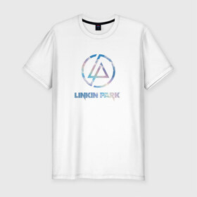 Мужская футболка премиум с принтом Linkin park sky в Петрозаводске, 92% хлопок, 8% лайкра | приталенный силуэт, круглый вырез ворота, длина до линии бедра, короткий рукав | linkin | park | линкин | парк