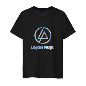 Мужская футболка хлопок с принтом Linkin park sky в Петрозаводске, 100% хлопок | прямой крой, круглый вырез горловины, длина до линии бедер, слегка спущенное плечо. | linkin | park | линкин | парк