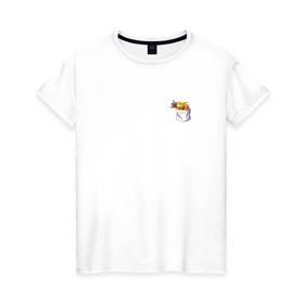 Женская футболка хлопок с принтом FNAF - [Toy Chica] в Петрозаводске, 100% хлопок | прямой крой, круглый вырез горловины, длина до линии бедер, слегка спущенное плечо | fnaf | fnaf 2 | toy chica | фнаф