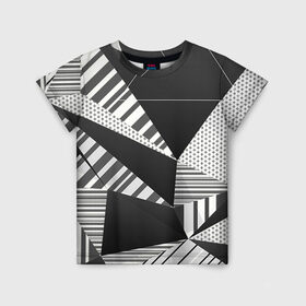 Детская футболка 3D с принтом Геометрия в Петрозаводске, 100% гипоаллергенный полиэфир | прямой крой, круглый вырез горловины, длина до линии бедер, чуть спущенное плечо, ткань немного тянется | геометрия | текстура | фигура