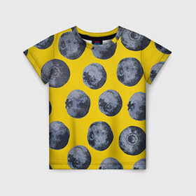 Детская футболка 3D с принтом Ягоды в Петрозаводске, 100% гипоаллергенный полиэфир | прямой крой, круглый вырез горловины, длина до линии бедер, чуть спущенное плечо, ткань немного тянется | еда | черника | ягода