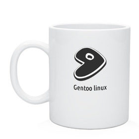 Кружка с принтом Gentoo linux в Петрозаводске, керамика | объем — 330 мл, диаметр — 80 мм. Принт наносится на бока кружки, можно сделать два разных изображения | gentoo | gentoo linuxпрограммист | linux | unix | админ