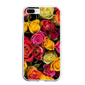 Чехол для iPhone 7Plus/8 Plus матовый с принтом Цветы в Петрозаводске, Силикон | Область печати: задняя сторона чехла, без боковых панелей | flower | девушкам | розы | цветочки | цветы