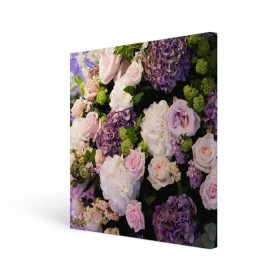 Холст квадратный с принтом Цветы в Петрозаводске, 100% ПВХ |  | flower | девушкам | розы | цветочки | цветы
