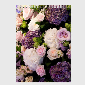 Скетчбук с принтом Цветы в Петрозаводске, 100% бумага
 | 48 листов, плотность листов — 100 г/м2, плотность картонной обложки — 250 г/м2. Листы скреплены сверху удобной пружинной спиралью | flower | девушкам | розы | цветочки | цветы