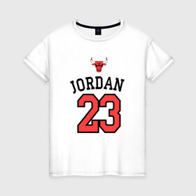 Женская футболка хлопок с принтом Jordan в Петрозаводске, 100% хлопок | прямой крой, круглый вырез горловины, длина до линии бедер, слегка спущенное плечо | jordan
