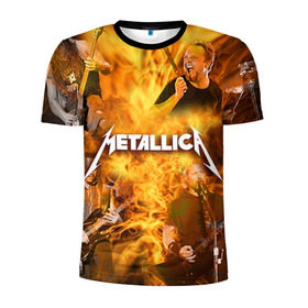 Мужская футболка 3D спортивная с принтом METALLICA в Петрозаводске, 100% полиэстер с улучшенными характеристиками | приталенный силуэт, круглая горловина, широкие плечи, сужается к линии бедра | metallica | rock | металлика | метла | рок
