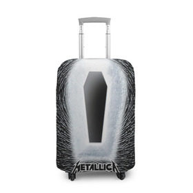 Чехол для чемодана 3D с принтом METALLICA в Петрозаводске, 86% полиэфир, 14% спандекс | двустороннее нанесение принта, прорези для ручек и колес | металлика