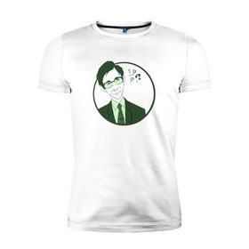Мужская футболка премиум с принтом Ридлер в Петрозаводске, 92% хлопок, 8% лайкра | приталенный силуэт, круглый вырез ворота, длина до линии бедра, короткий рукав | gotham | готэм | загадочник | ридлер