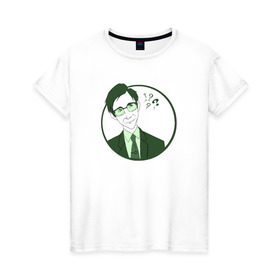 Женская футболка хлопок с принтом Ридлер в Петрозаводске, 100% хлопок | прямой крой, круглый вырез горловины, длина до линии бедер, слегка спущенное плечо | gotham | готэм | загадочник | ридлер